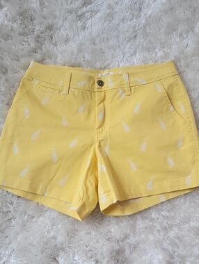 Market & Spruce Yellow Pineapple-Print Women's Bermuda Shorts